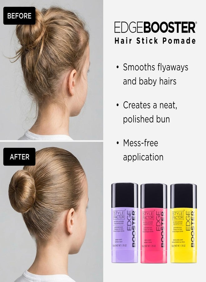 ستايل فاكتور إيدج بوستر، شمع تصفيف الشعر على شكل عصا مع شمع العسل | تثبيت قوي للشعر المتطاير، وحواف الشعر، والشعر الصغير للحصول على تسريحات أنيقة مثل الكعكة وذيل الحصان | هدية مثالية للنساء والفتيات والمراهقات | بنكهة الليمون والتوت - Image 2